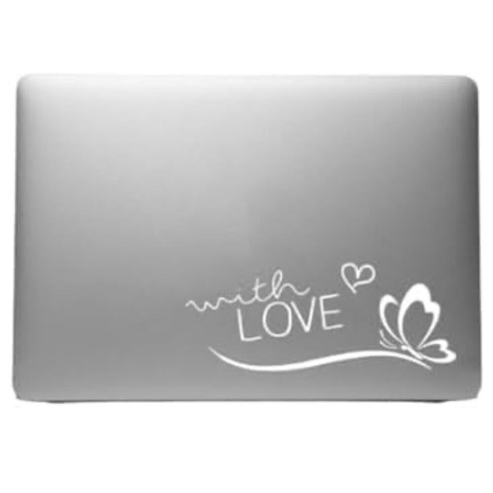 with Love Butterfly Heart Bird Colours Relationship Quote Window Laptop Vinyl